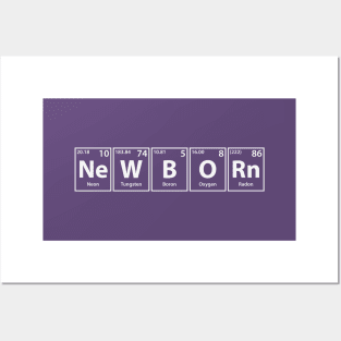 Newborn (Ne-W-B-O-Rn) Periodic Elements Spelling Posters and Art